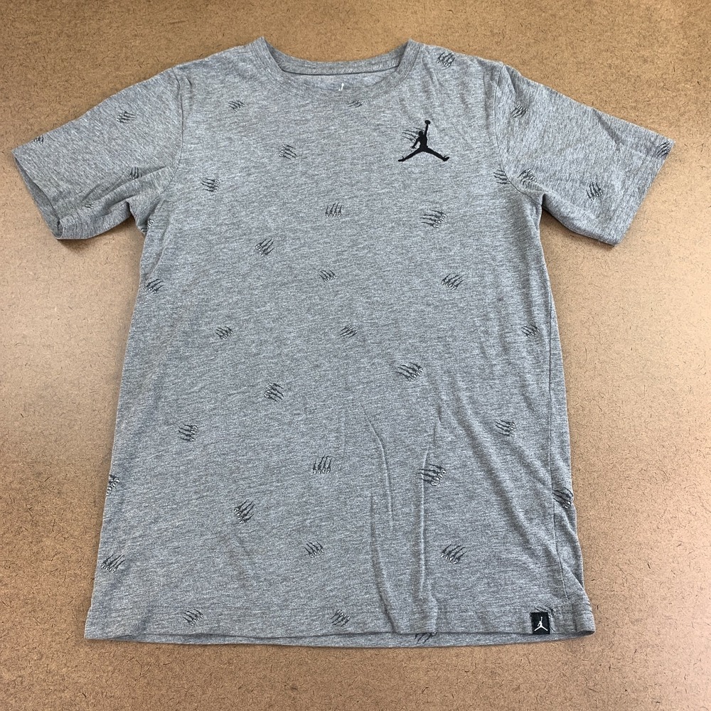 Jordan Brand Boys Size XL Gray Crewneck Athletic T-Shirt